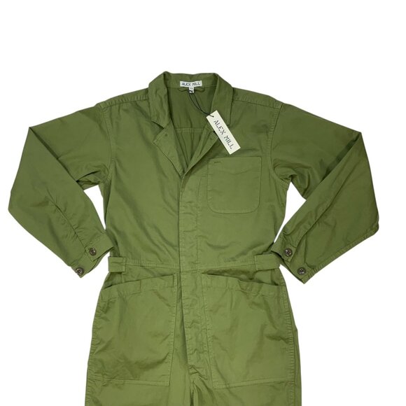 Alex Mill Standard Straight Leg Jumpsuit XS Army Green NEW - Picture 4 of 13